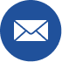 A white envelope icon centered on a solid blue circular background, symbolizing email or messaging.