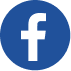 White lowercase f on a blue circle background, representing the Facebook logo.